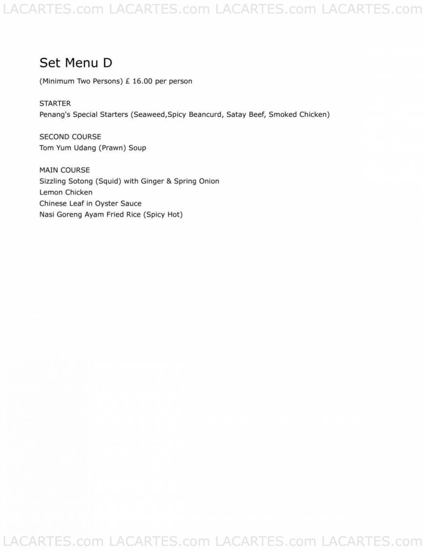  Pricelists of Matahari Restaurant 75 Springbank Road - Photo 5 of 13