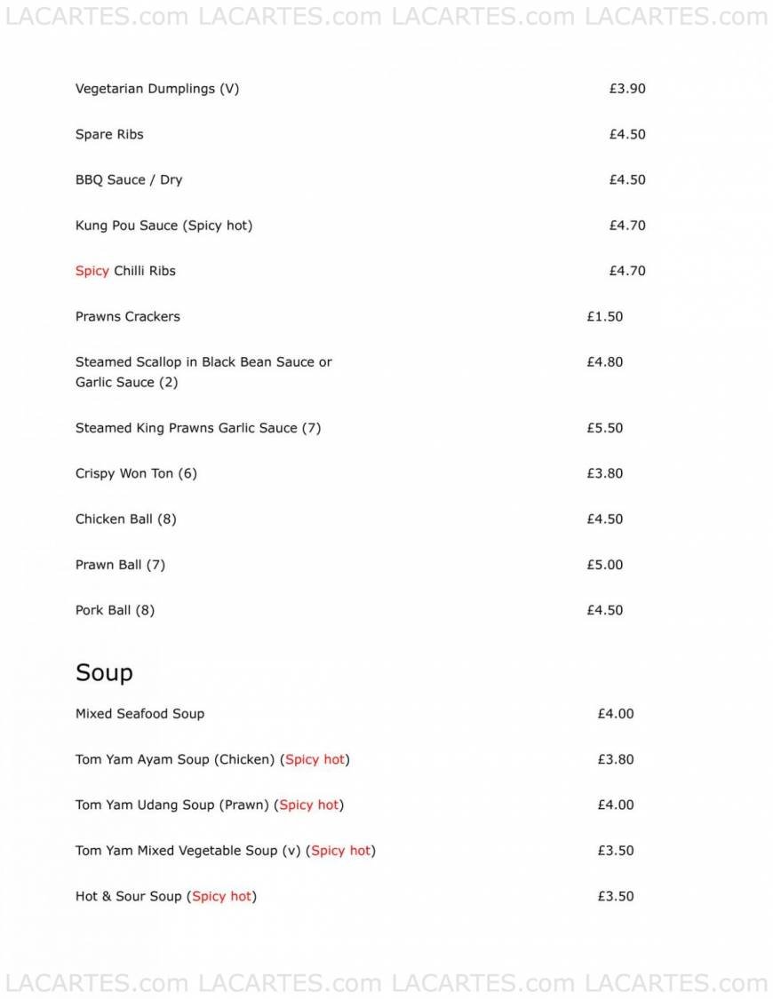  Pricelists of Matahari Restaurant 75 Springbank Road - Photo 6 of 13