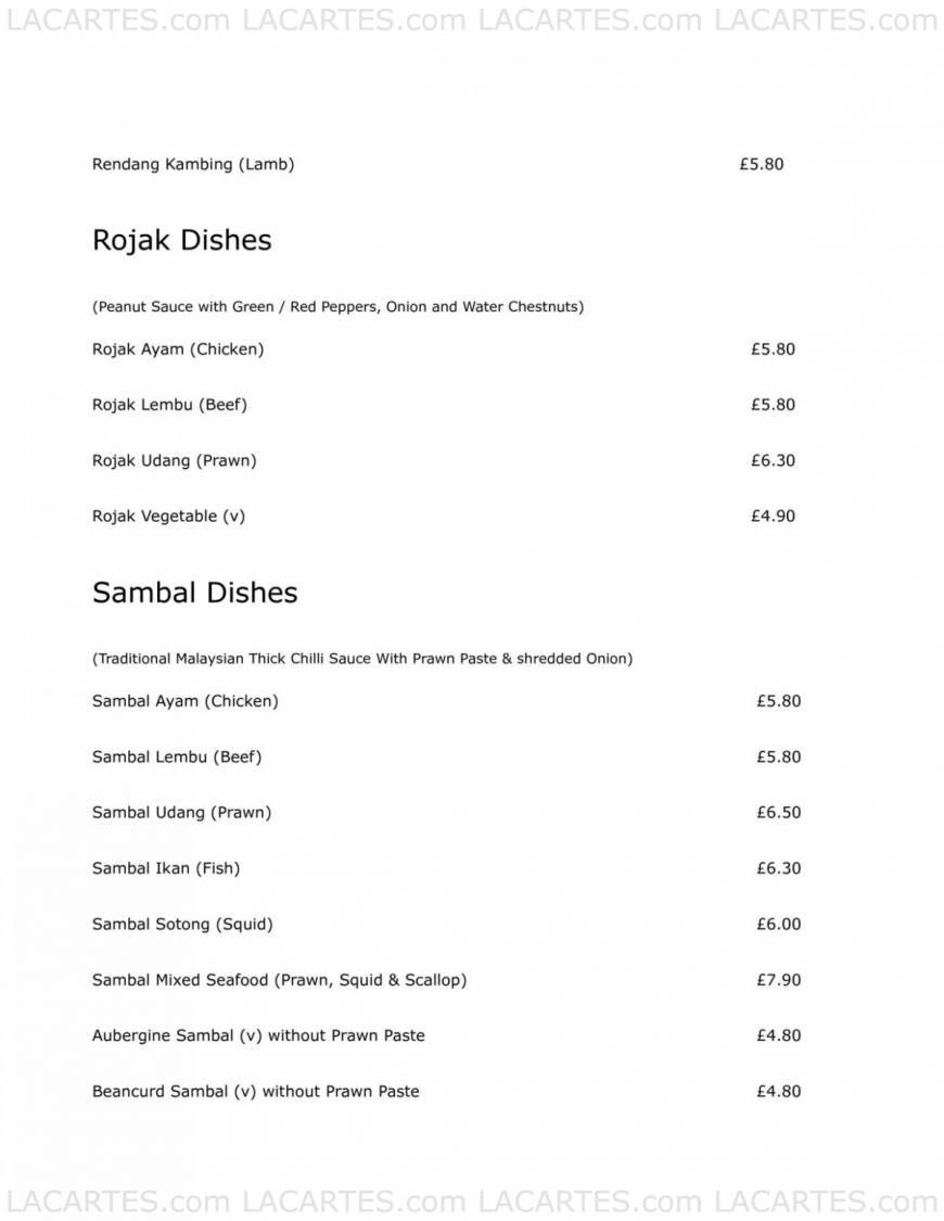  Pricelists of Matahari Restaurant 75 Springbank Road - Photo 8 of 13