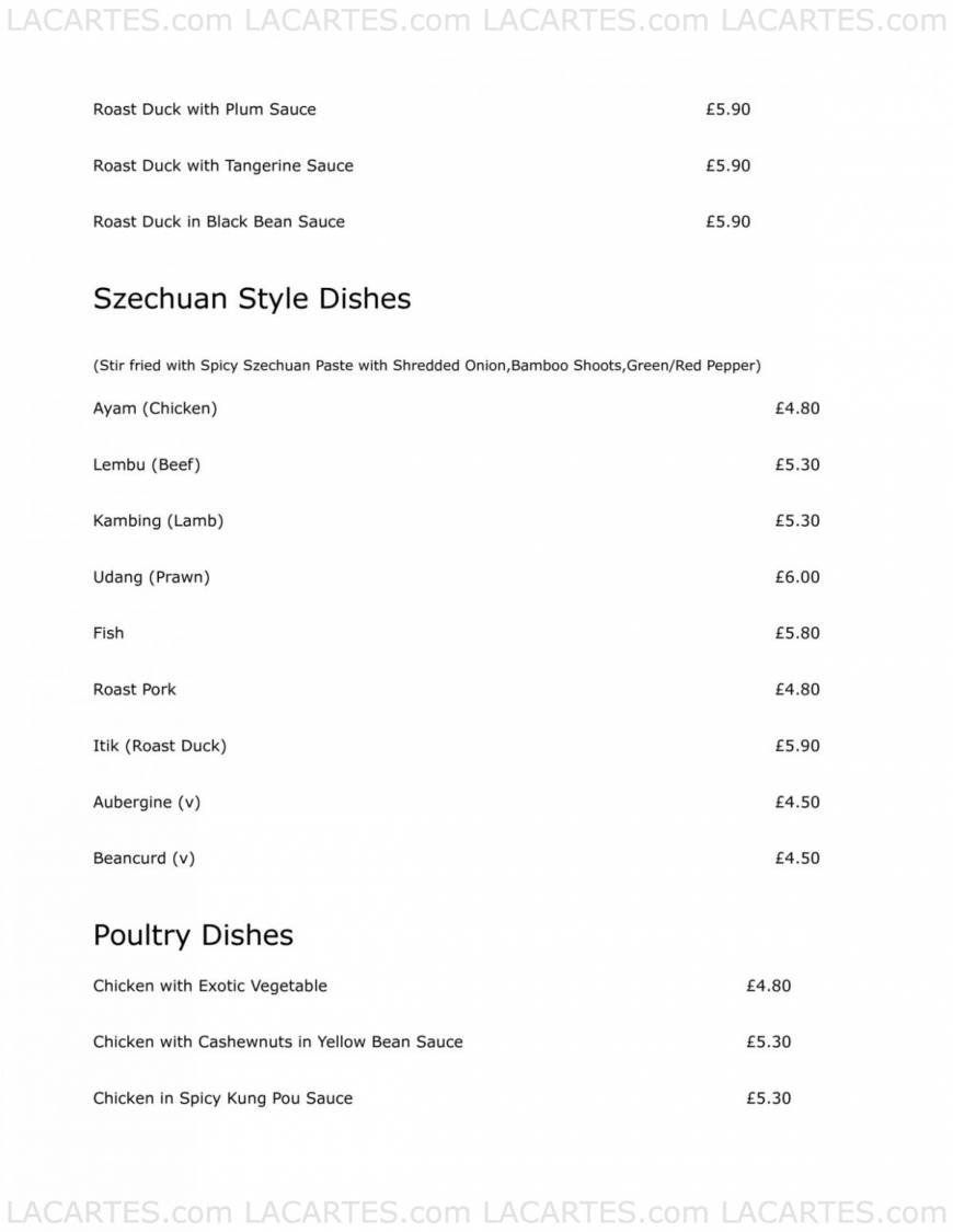  Pricelists of Matahari Restaurant 75 Springbank Road - Photo 11 of 13