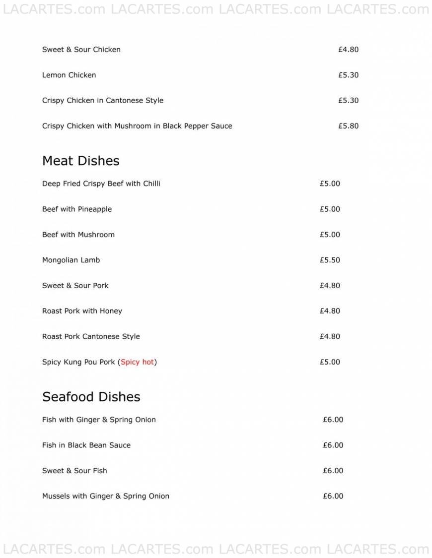  Pricelists of Matahari Restaurant 75 Springbank Road - Photo 12 of 13