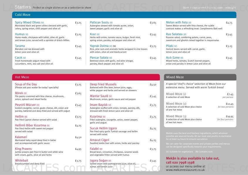  Pricelists of Mekan Cafe + Restaurant 11-13 Bromley Road - Photo 2 of 3