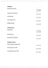 Menus & Prices, Inc Bar, Greenwich