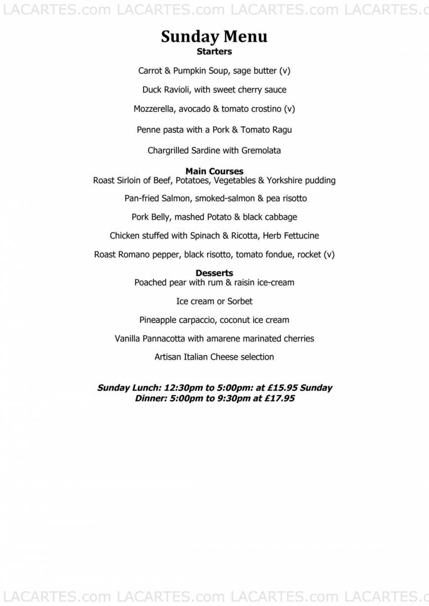  Pricelists of Bella Vista Cucina Italiana 3/5 Montpelier Vale - Photo 3 of 4