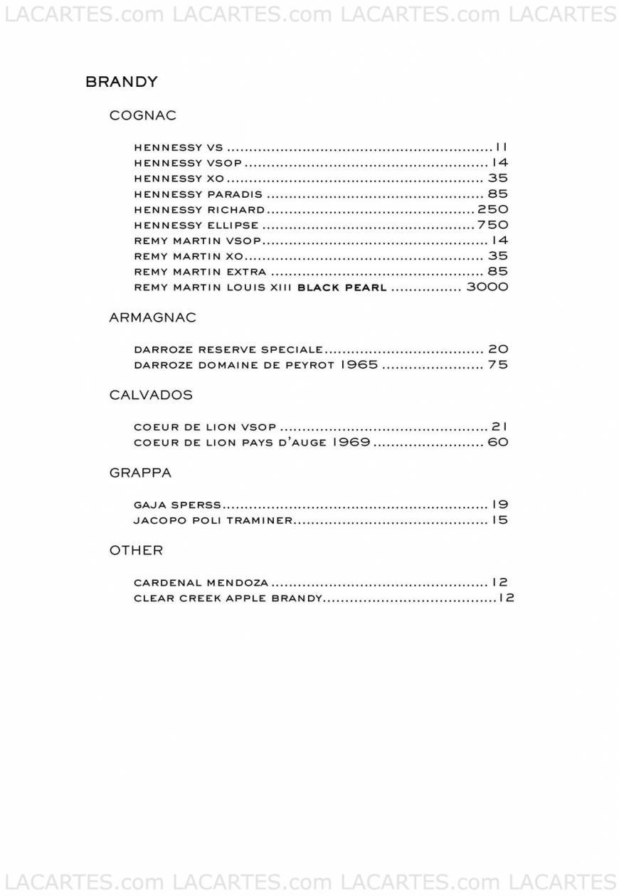  Pricelists of BOURBON STEAK - Scottsdale 7575 East Princess Drive - Photo 17 of 19