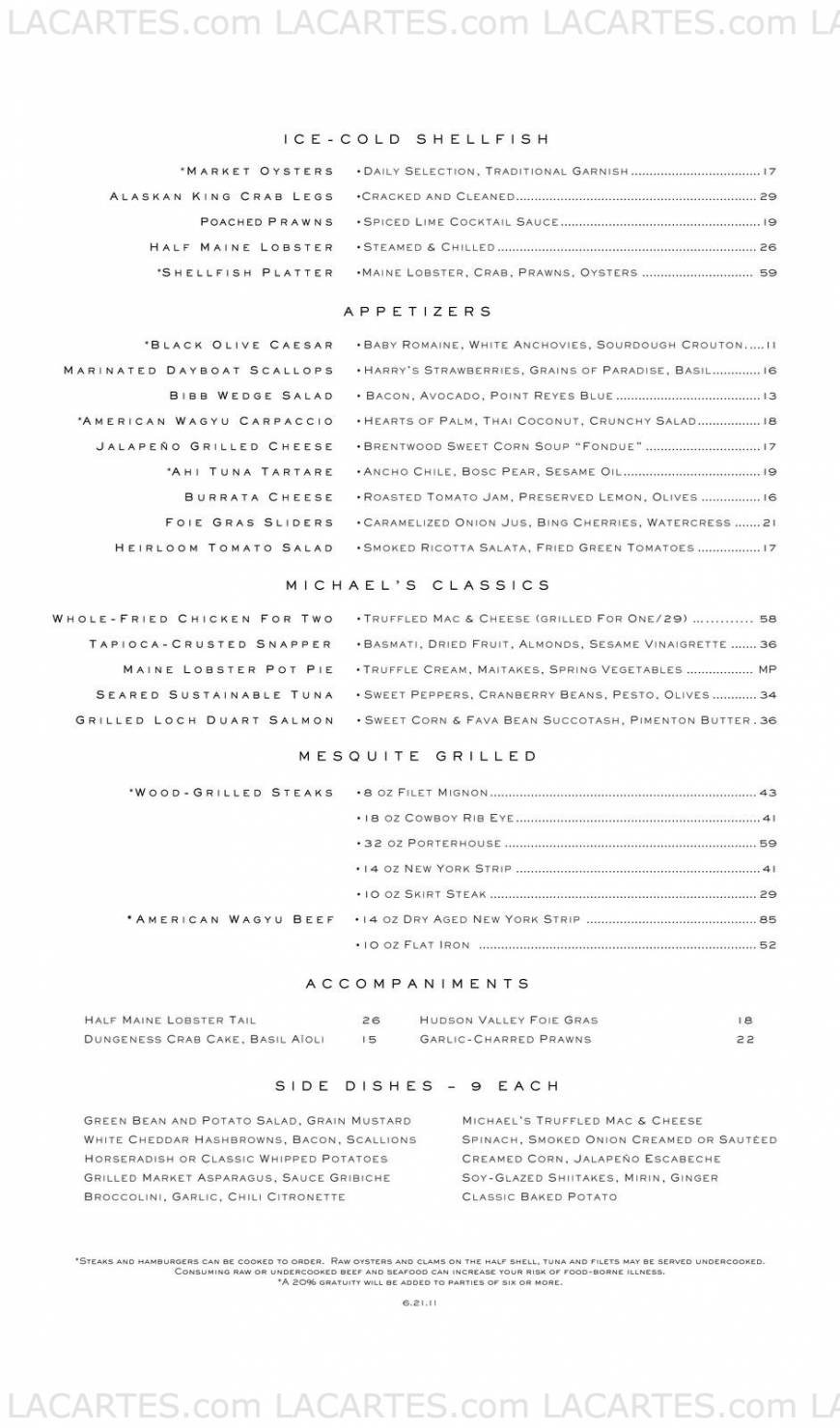  Pricelists of BOURBON STEAK - Scottsdale 7575 East Princess Drive - Photo 3 of 19