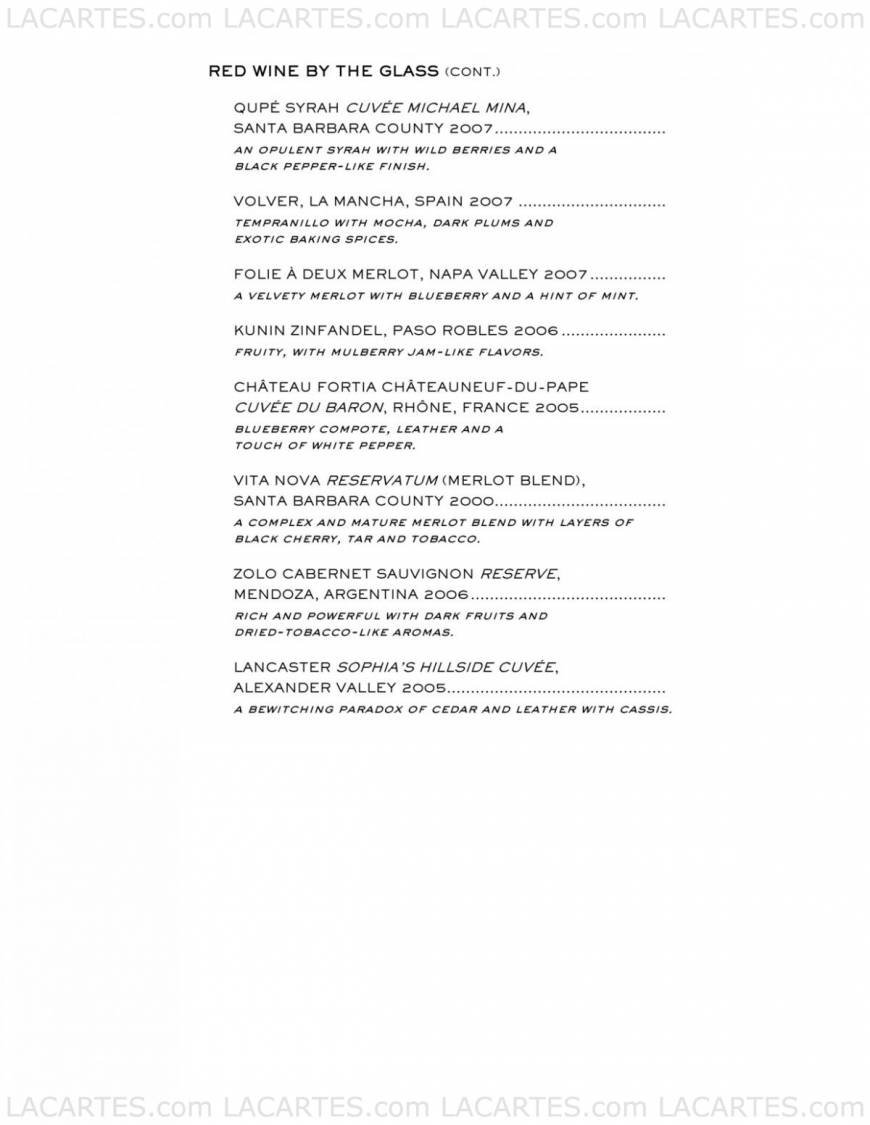  Pricelists of BOURBON STEAK - Detroit 1777 Third Street - Photo 11 of 11
