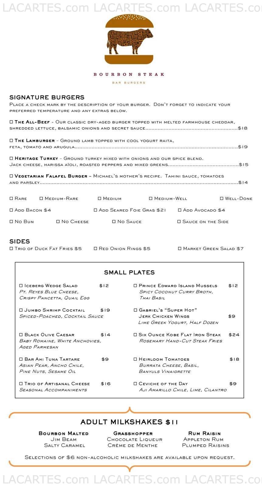 Pricelists of BOURBON STEAK - Miami 19999 West Country Club Drive - Photo 17 of 17