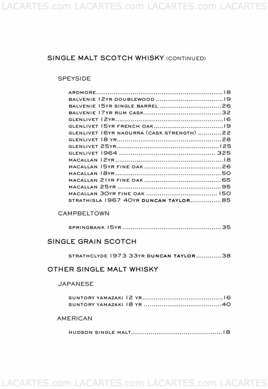  Pricelists of BOURBON STEAK - Miami 19999 West Country Club Drive - Photo 9 of 17