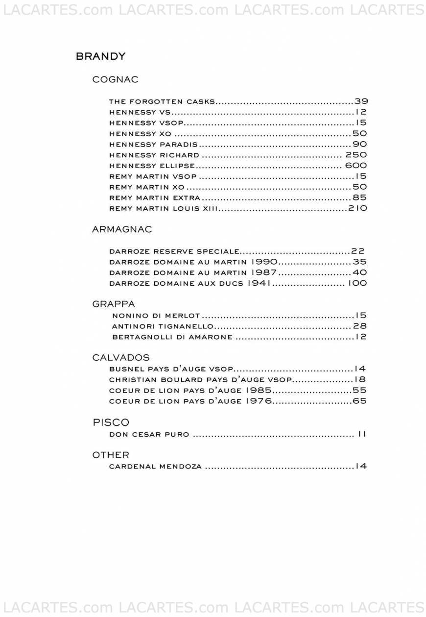  Pricelists of BOURBON STEAK - Miami 19999 West Country Club Drive - Photo 7 of 17