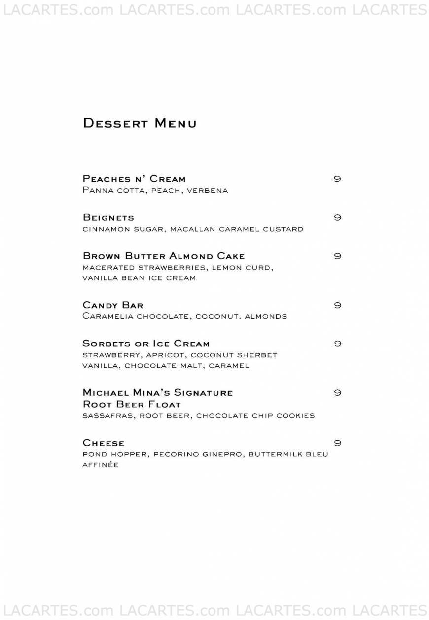  Pricelists of BOURBON STEAK - San Francisco 335 Powell Street (Westin St. Francis Hotel on Union Square) - Photo 2 of 4
