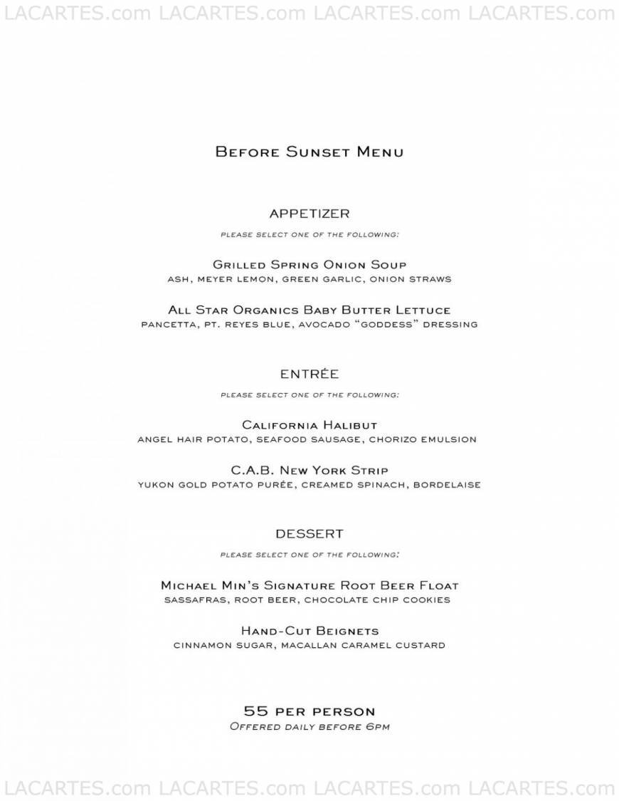  Pricelists of BOURBON STEAK - San Francisco 335 Powell Street (Westin St. Francis Hotel on Union Square) - Photo 3 of 4