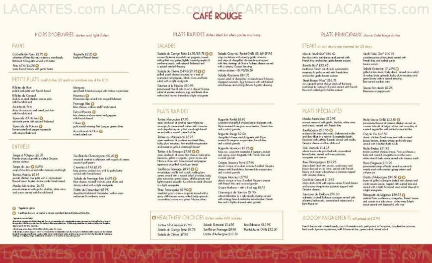  Pricelists of CafÃ© Rouge 16-18 Montpelier Vale - Photo 3 of 14