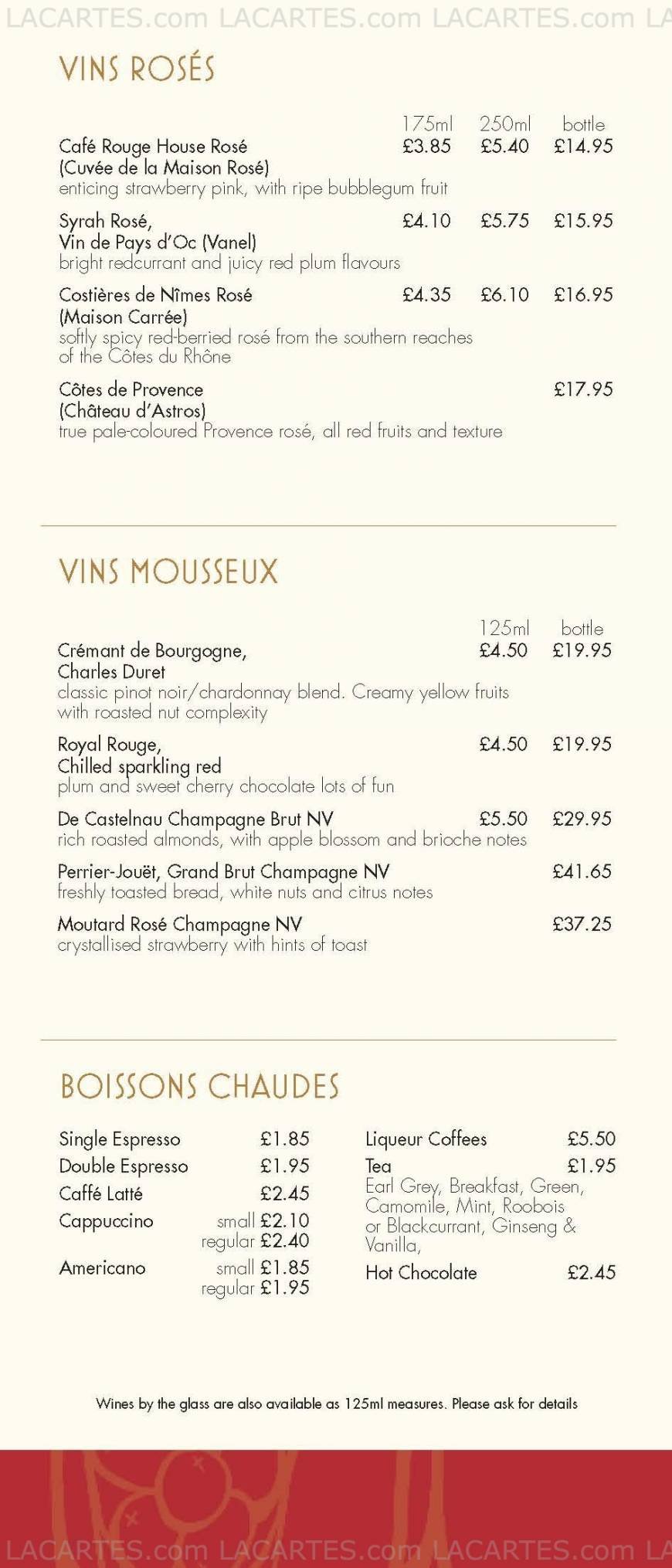  Pricelists of CafÃ© Rouge 16-18 Montpelier Vale - Photo 9 of 14