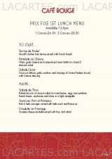 Menus & Prices, CafÃ© Rouge, Blackheath