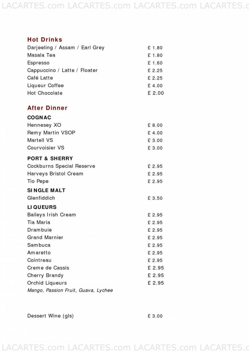  Pricelists of Saffron Lounge - Crawley 5 Grand Parade - Photo 8 of 25