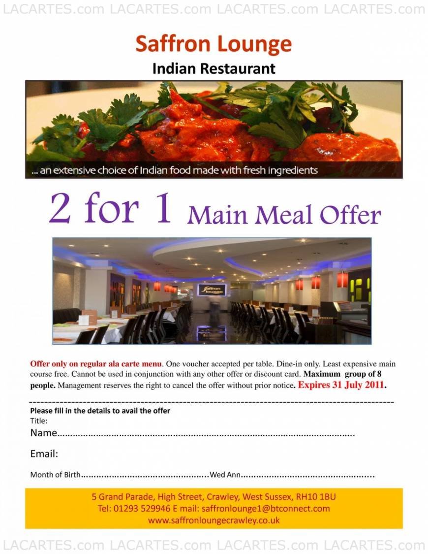  Pricelists of Saffron Lounge - Crawley 5 Grand Parade - Photo 2 of 25
