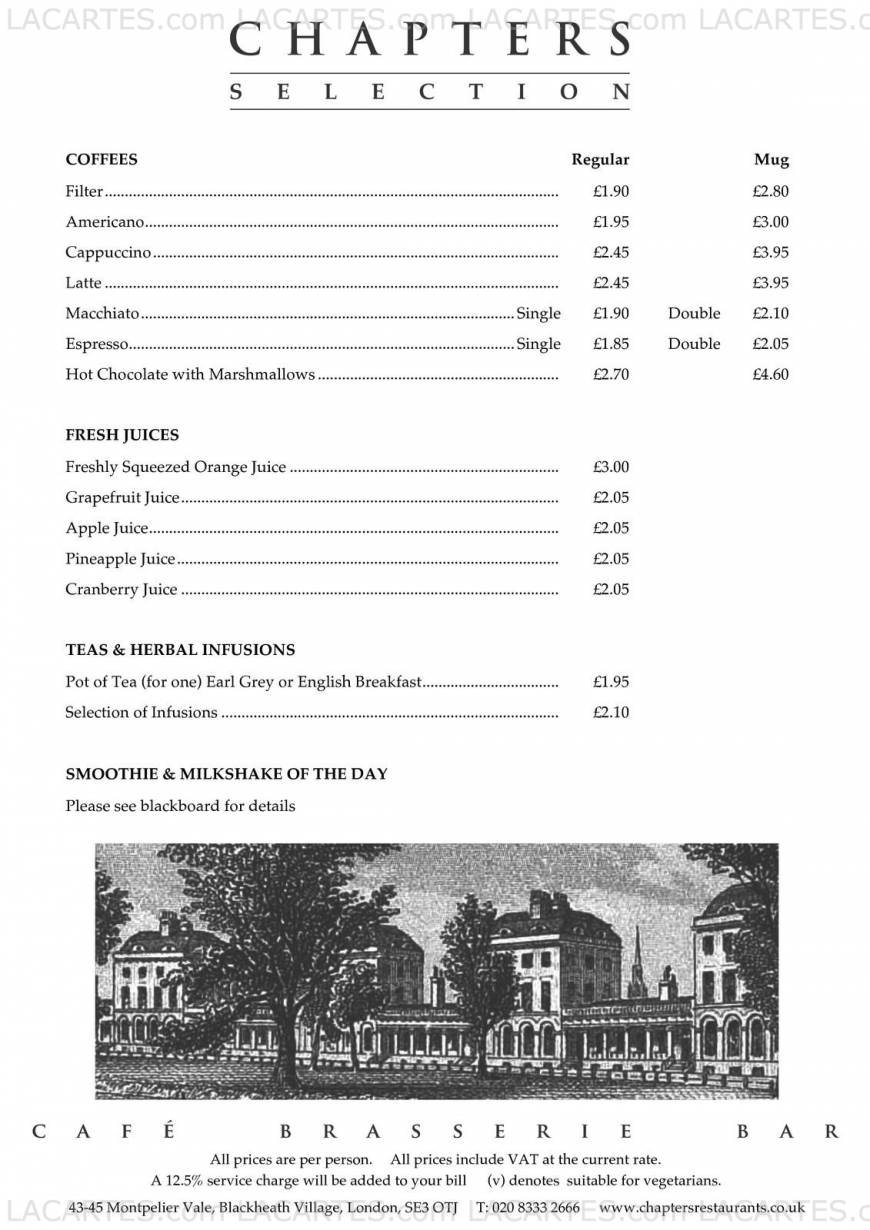  Pricelists of Chapters All Day Dining 43-45 Montpelier Vale - Photo 2 of 14