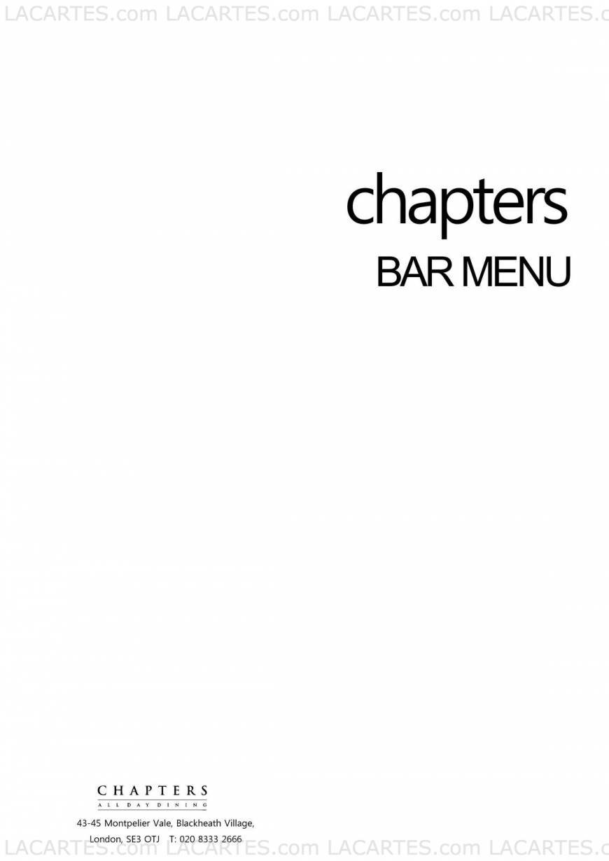  Pricelists of Chapters All Day Dining 43-45 Montpelier Vale - Photo 1 of 14
