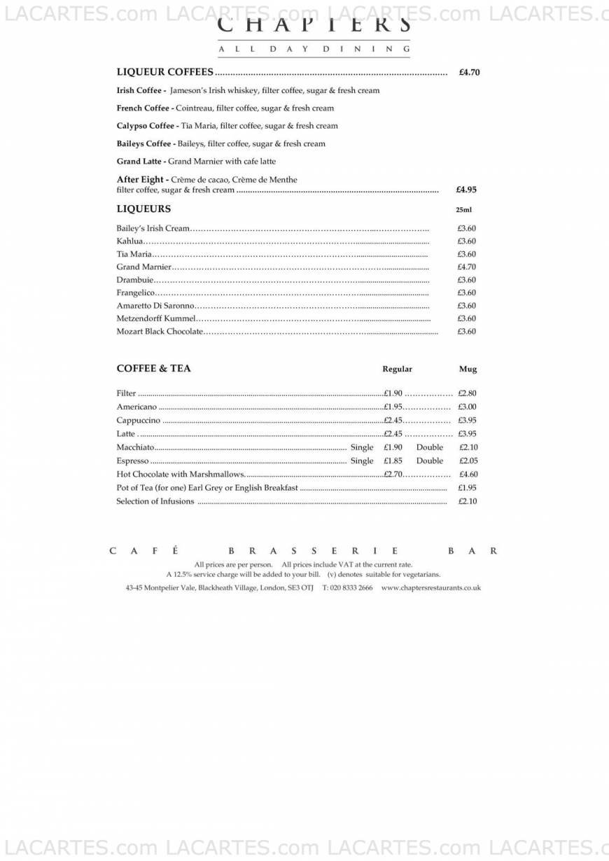  Pricelists of Chapters All Day Dining 43-45 Montpelier Vale - Photo 8 of 14