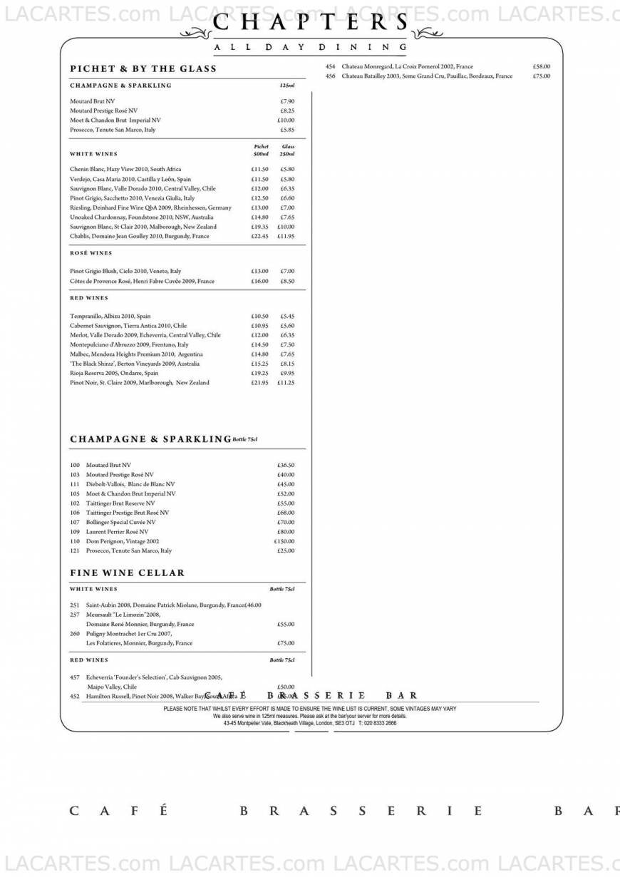  Pricelists of Chapters All Day Dining 43-45 Montpelier Vale - Photo 5 of 14