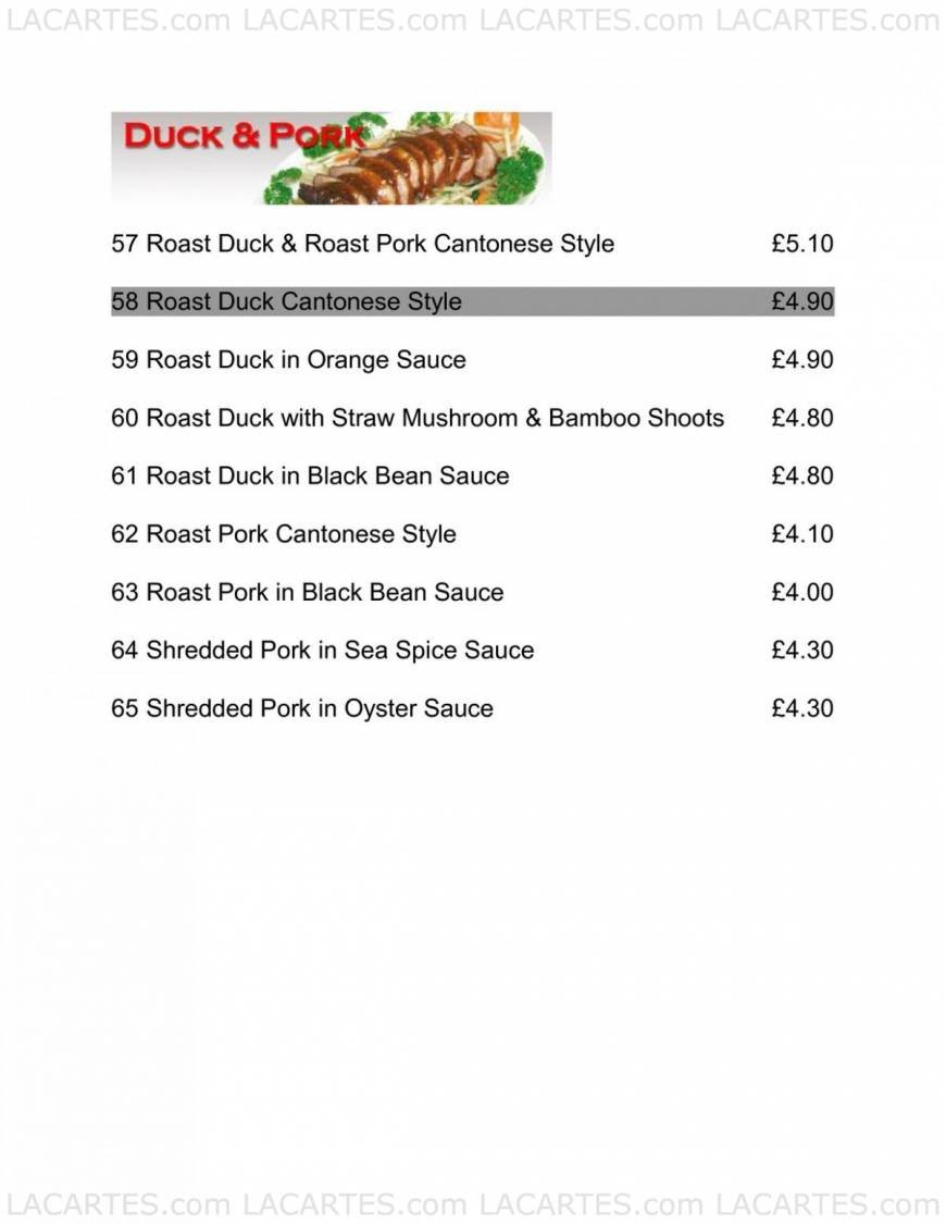  Pricelists of Favourite Inn Chinese Restaurant 12 Spray Street - Photo 25 of 27