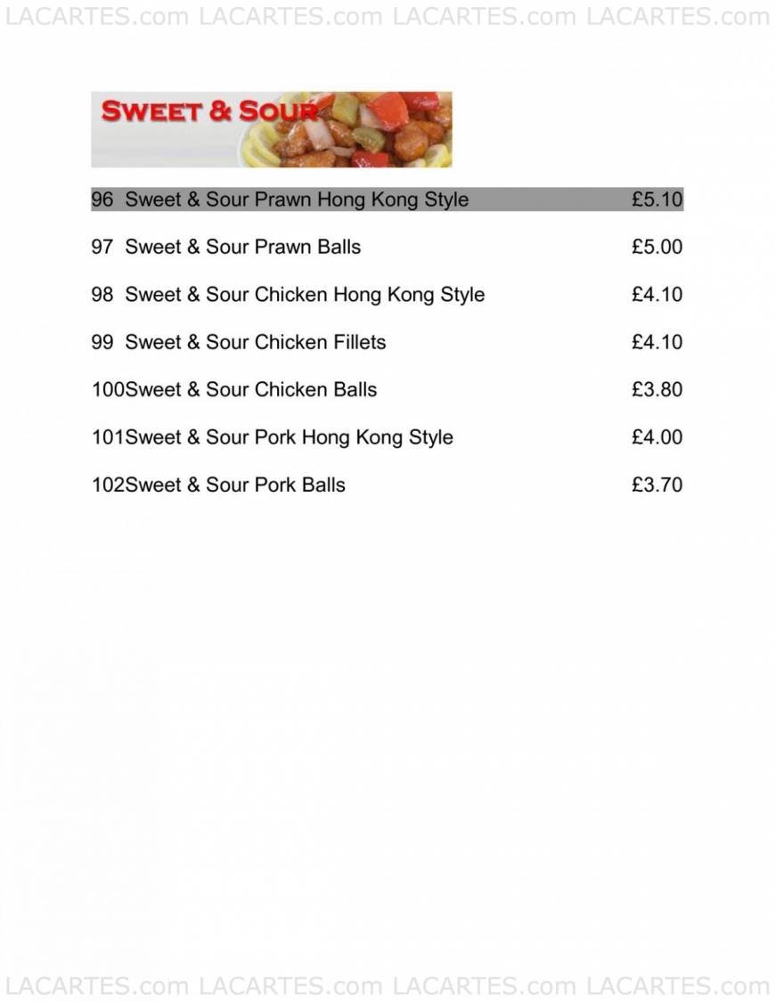  Pricelists of Favourite Inn Chinese Restaurant 12 Spray Street - Photo 22 of 27