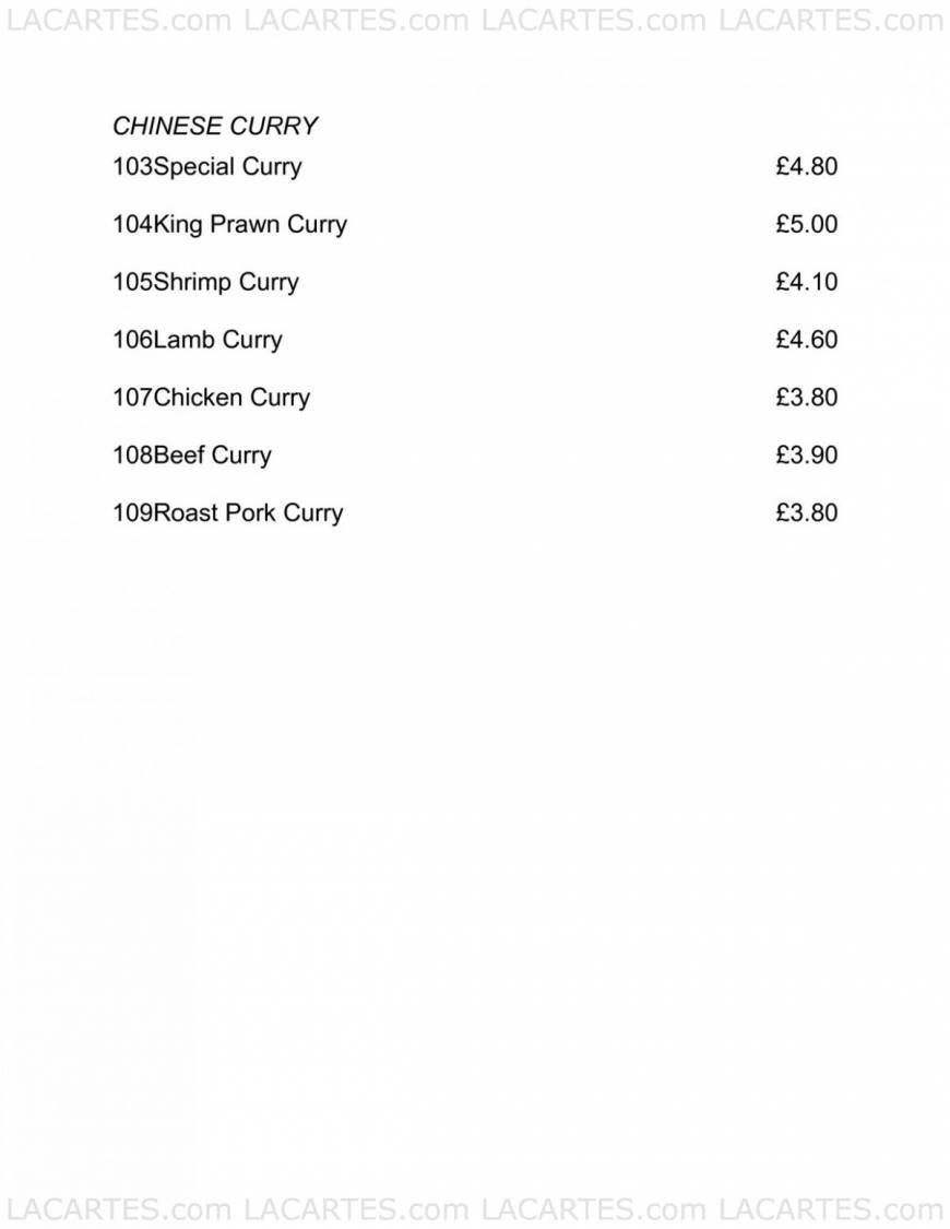  Pricelists of Favourite Inn Chinese Restaurant 12 Spray Street - Photo 19 of 27