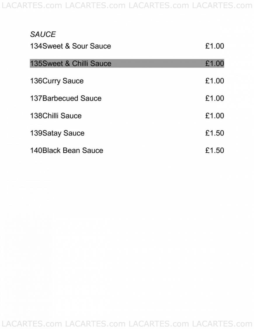  Pricelists of Favourite Inn Chinese Restaurant 12 Spray Street - Photo 12 of 27