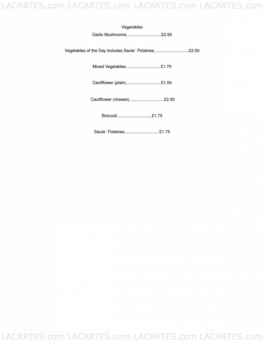  Pricelists of La Bella Rosa 90 Eltham High Street - Photo 4 of 4