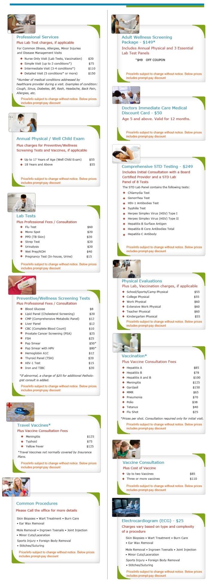  Pricelists of Drug Screening and Flu Shots at Lombard Primary Care Clinic near Elmhurst, IL East Roosevelt Road - Photo 1 of 1