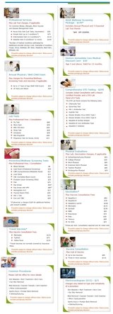 Menus & Prices, Drug Screening and Flu Shots at Lombard Primary Care Clinic near Elmhurst, IL, Lombard