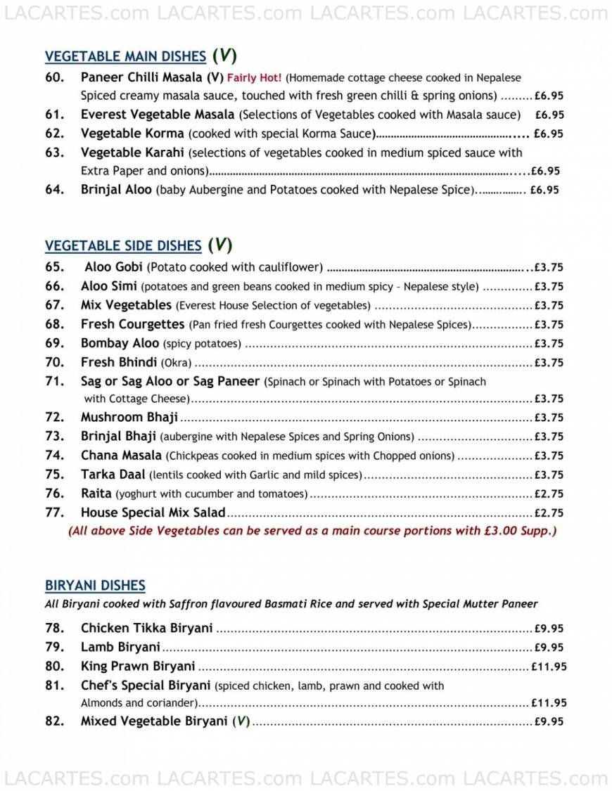  Pricelists of Everest Inn - Blackheath 41 Montpelier Vale - Photo 5 of 7