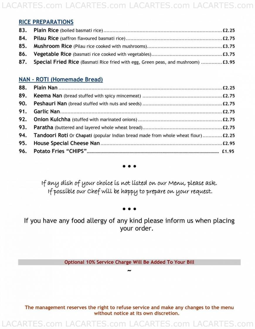  Pricelists of Everest Inn - Blackheath 41 Montpelier Vale - Photo 6 of 7