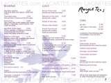Menus & Prices, Royal Teas, Greenwich