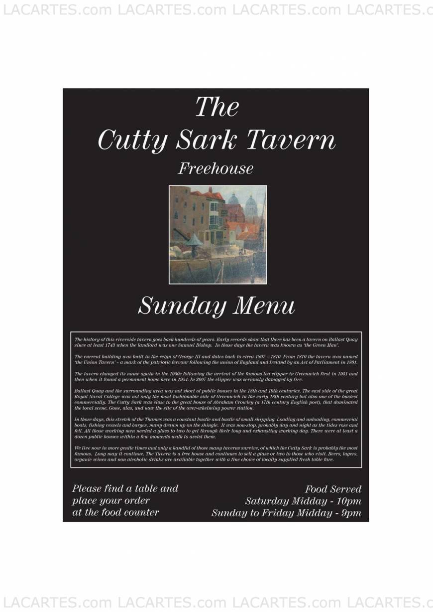  Pricelists of The Cutty Sark Tavern 4-6 Ballast Quay - Photo 1 of 4