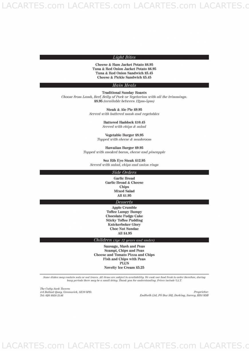  Pricelists of The Cutty Sark Tavern 4-6 Ballast Quay - Photo 2 of 4