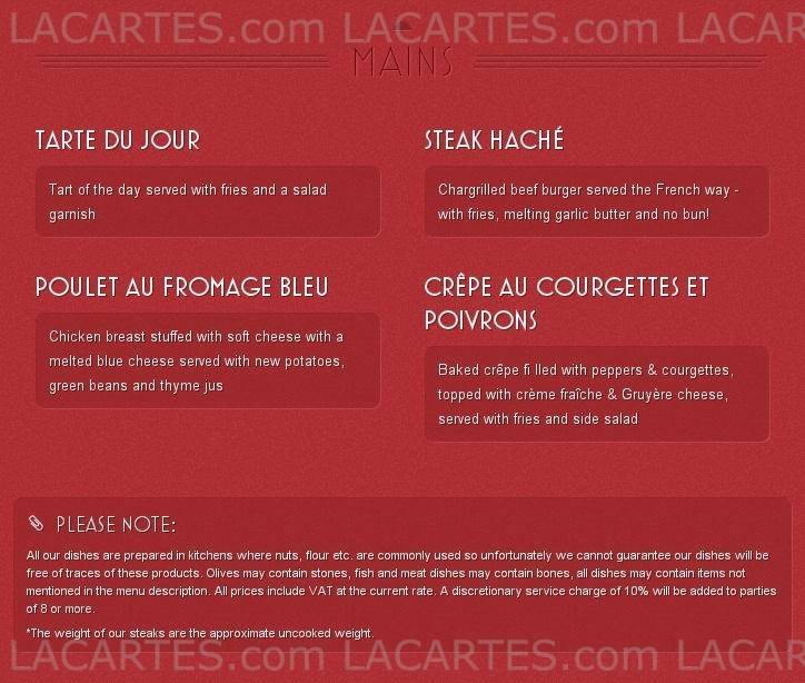  Pricelists of Cafe Rouge - Bishops Stortford 14-16 North Street - Photo 22 of 24