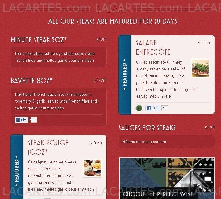  Pricelists of Cafe Rouge - Bishops Stortford 14-16 North Street - Photo 1 of 24