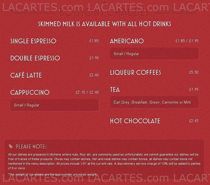  Pricelists of Cafe Rouge - Bishops Stortford 14-16 North Street - Photo 7 of 24