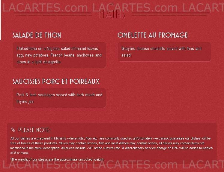  Pricelists of Cafe Rouge - Blackheath 16-18 Montpelier Vale - Photo 26 of 26