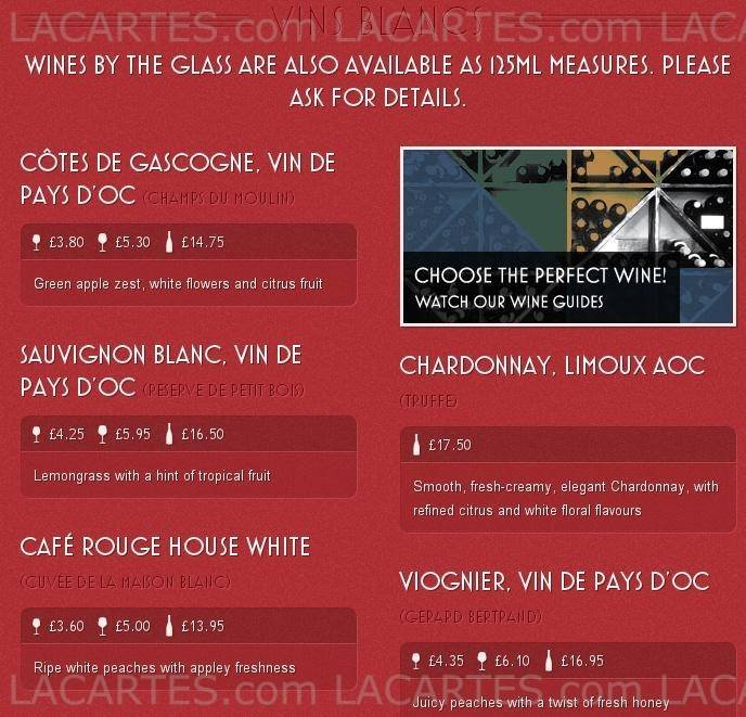  Pricelists of Cafe Rouge - Blackheath 16-18 Montpelier Vale - Photo 2 of 26