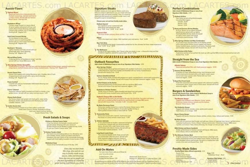  Pricelists of OUTBACK STEAKHOUSE - BASILDON Yardley Business Park Miles Gray Road    - Photo 1 of 15