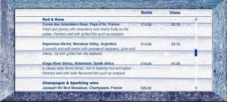  Pricelists of The Sea Cow Restaurant 37 Lordship Lane - Photo 6 of 6