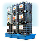 Muliple IBC safe bunding pallets, Sui Generis International Ltd, Colchester,