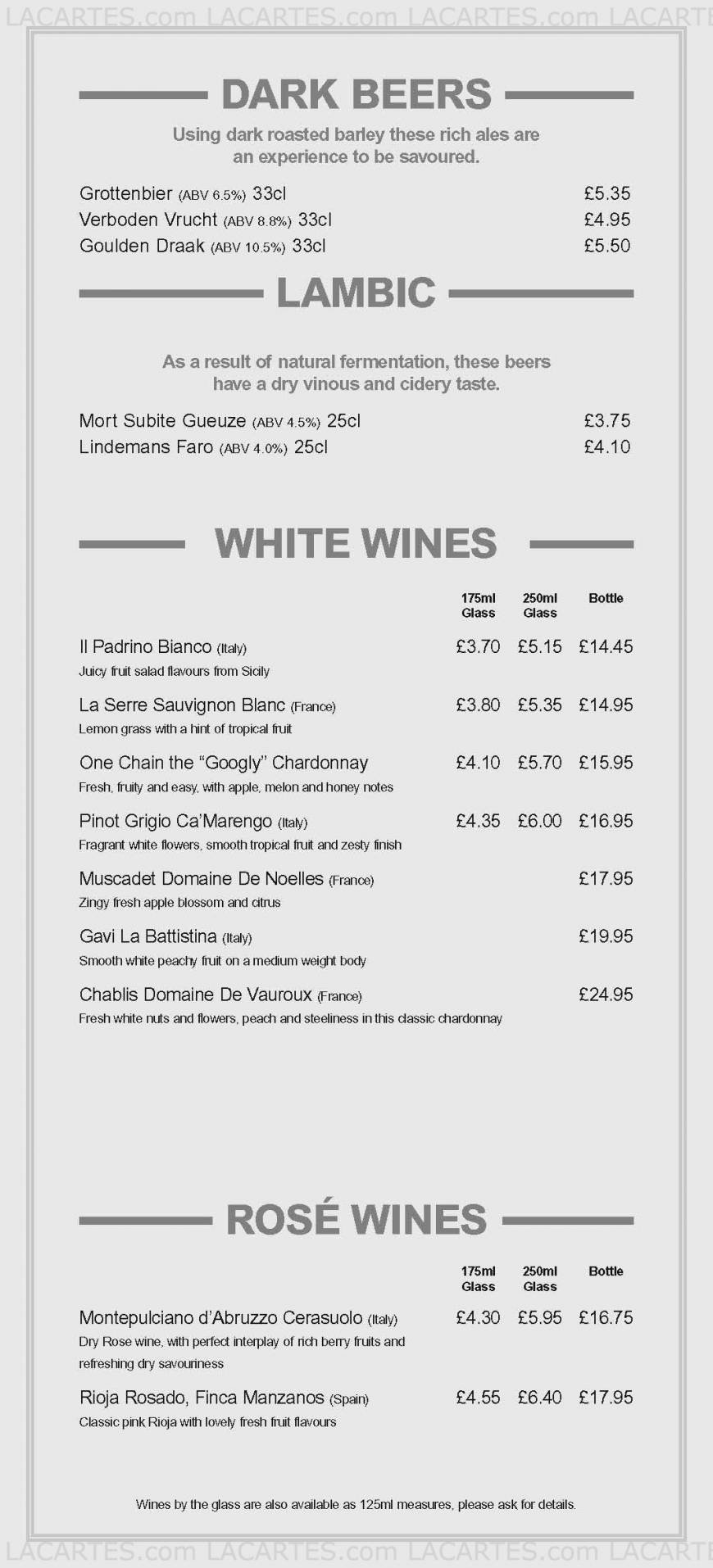  Pricelists of Belgo Brasserie 242 The Glades Shopping Centre - Photo 6 of 14