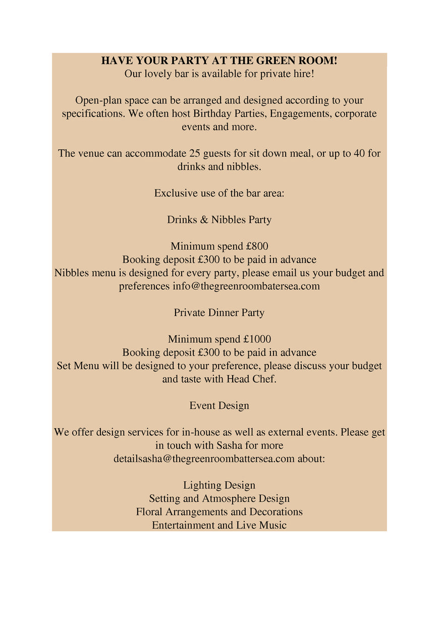  Pricelists of The Green Room 2 Battersea Rise - Photo 3 of 7