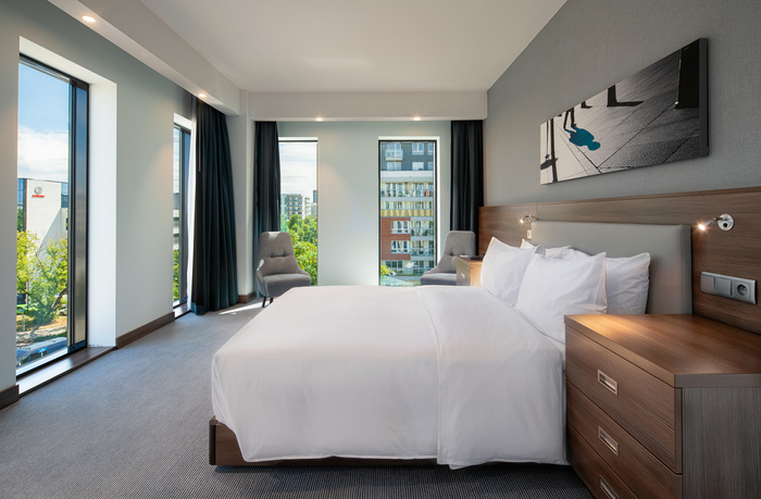 Corner Guest Bedroom at Hampton by Hilton Warsaw Mokotow Profile Photos of Hampton by Hilton Warsaw Mokotow Postępu 7 - Photo 3 of 13 Corner Guest Bedroom at Hampton by Hilton Warsaw Mokotow Profile Photos of Hampton by Hilton Warsaw Mokotow Postępu 7 - Photo 3 of 13