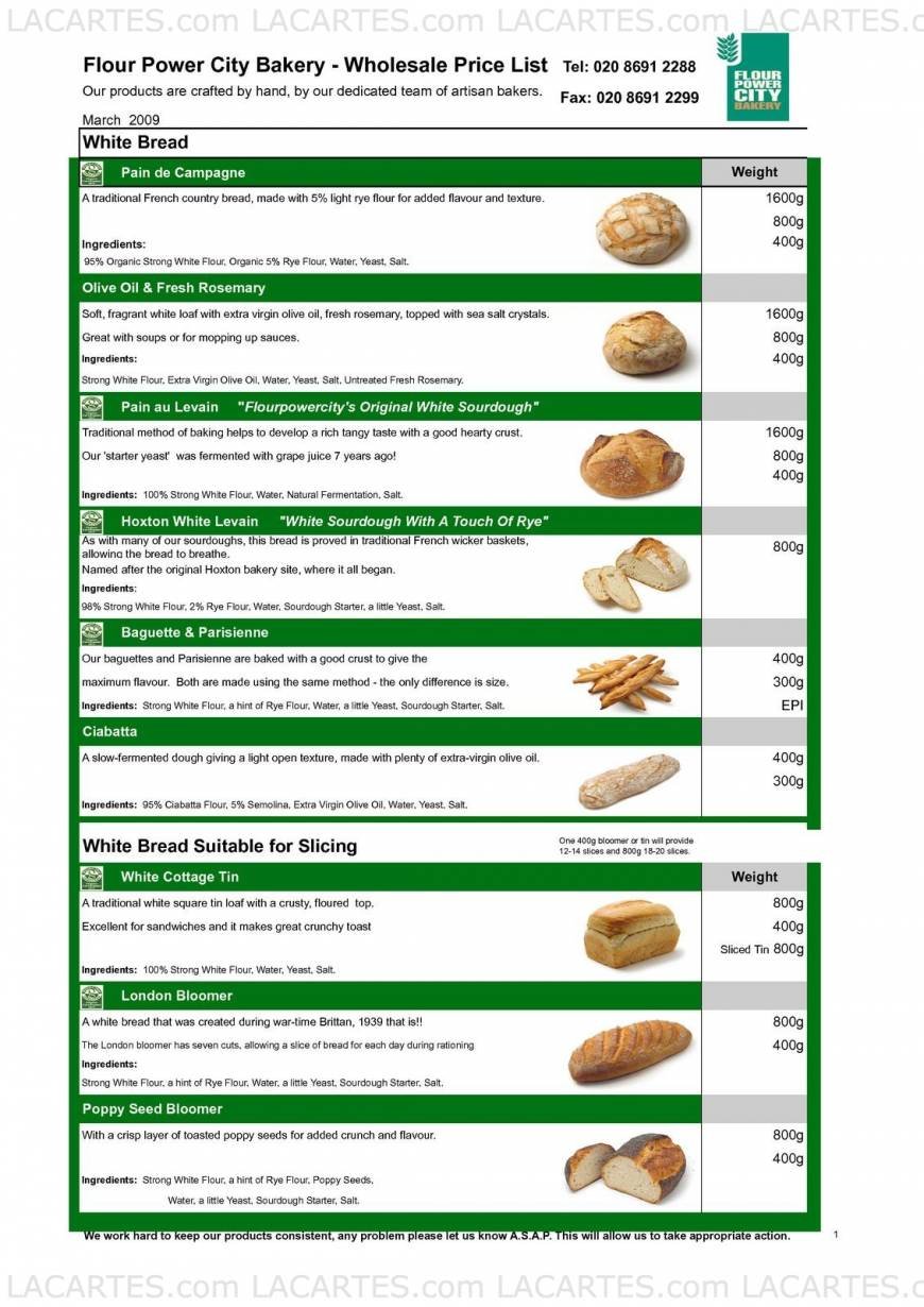  Pricelists of Flour Power City Bakery Unit 5b, Elizabeth Industrial Estate, Juno Way - Photo 1 of 6