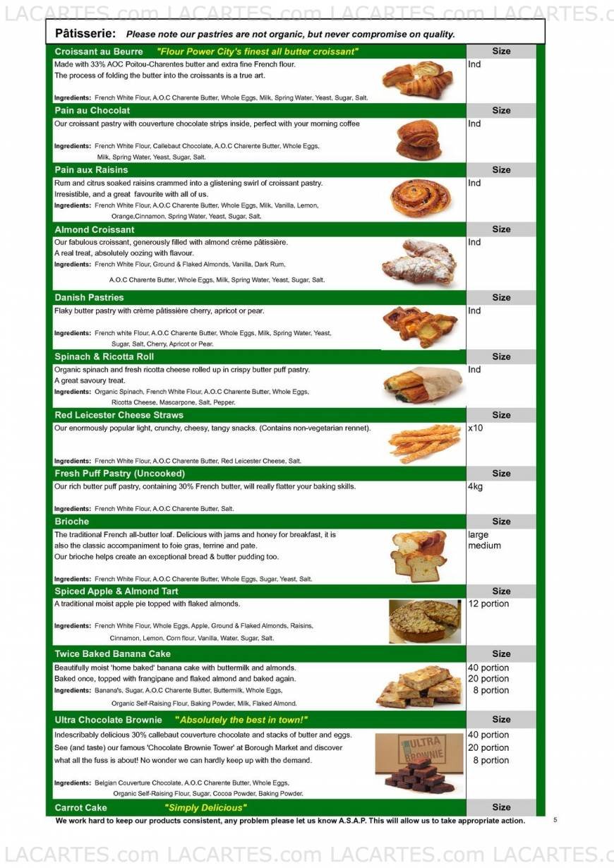  Pricelists of Flour Power City Bakery Unit 5b, Elizabeth Industrial Estate, Juno Way - Photo 5 of 6